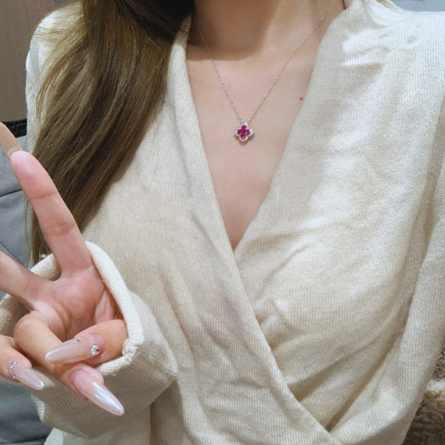 Blush Rosette Halo™ Necklace